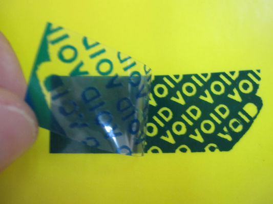 反偽造のための高い残余が付いている白く/青/黒のタンパーの明白な保証ラベル