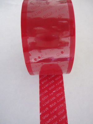 上塗を施してあるBOPPのための印刷の単語の赤いステンレス鋼のSecuityのシールテープは袋に入れる